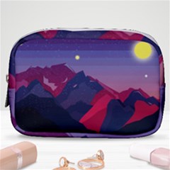 Abstract Landscape Sunrise Mountains Blue Sky Make Up Pouch (small) by Grandong