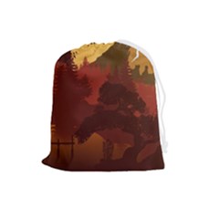 Japan Art Illustration Drawstring Pouch (large) by Grandong