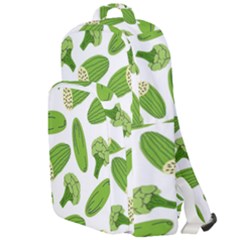 Vegetable Pattern With Composition Broccoli Double Compartment Backpack by Grandong
