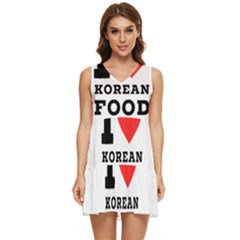 I Love Korean Food Tiered Sleeveless Mini Dress by ilovewhateva