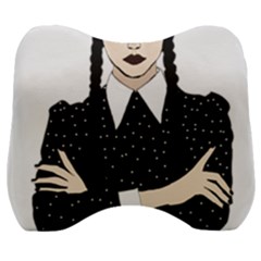 Wednesday Addams Velour Head Support Cushion by Fundigitalart234