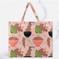 Japanese Street Food Soba Noodle In Bowl Zipper Large Tote Bag by Cowasu