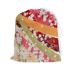 Japanese Kimono Pattern Drawstring Pouch (2xl) by Cowasu