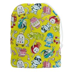 Robot Pattern Lego Drawstring Pouch (3xl) by Cowasu