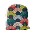 Japanese Fans Bright Pattern Drawstring Pouch (2XL) View2
