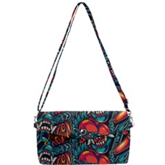 Japanese Graffiti Removable Strap Clutch Bag by Cowasu