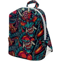 Japanese Graffiti Zip Up Backpack by Cowasu
