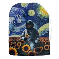 Starry Surreal Psychedelic Astronaut Space Drawstring Pouch (3xl) by Cowasu