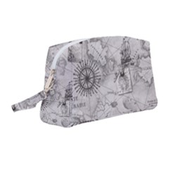 Vintage Cartography Atlas Nautical Map Wristlet Pouch Bag (medium) by Cowasu