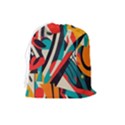 Colorful Abstract Drawstring Pouch (Large) View2