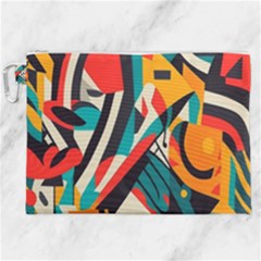 Colorful Abstract Canvas Cosmetic Bag (xxl) by Jack14