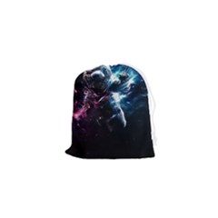 Psychedelic Astronaut Trippy Space Art Drawstring Pouch (xs) by Bangk1t