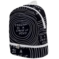Psychedelic Art Freedom Is A State Of Mind Trippy Quotes Zip Bottom Backpack by Bangk1t