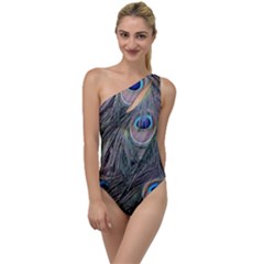 Peacock Feathers Peacock Bird Feathers To One Side Swimsuit by Ndabl3x