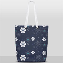 Flowers Pattern Pattern Flower Texture Full Print Rope Handle Tote (small) by Ndabl3x