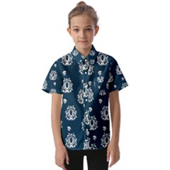 Pattern Baroque Art Drawing Kids  Short Sleeve Shirt by Ndabl3x