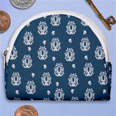 Pattern Baroque Art Drawing Horseshoe Style Canvas Pouch by Ndabl3x