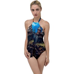 Castle Fantasy Go With The Flow One Piece Swimsuit by Ndabl3x