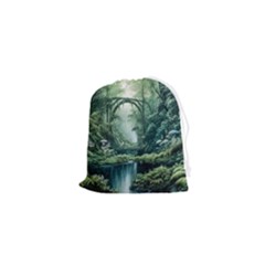 River Forest Wood Nature Drawstring Pouch (xs) by Ndabl3x