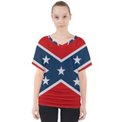 Rebel Flag  V-neck Dolman Drape Top by Jen1cherryboot88