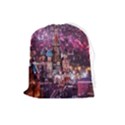 Moscow Kremlin Saint Basils Cathedral Architecture  Building Cityscape Night Fireworks Drawstring Pouch (Large) View1