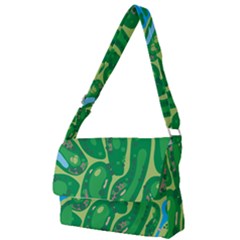 Golf Course Par Golf Course Green Full Print Messenger Bag (s) by Cowasu