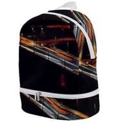 Highway Night Lighthouse Car Fast Zip Bottom Backpack by Amaryn4rt