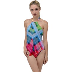 Graphics Colorful Colors Wallpaper Graphic Design Go With The Flow One Piece Swimsuit by Amaryn4rt
