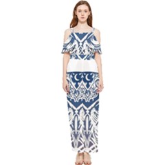 Owl Draped Sleeveless Chiffon Jumpsuit by Amaryn4rt