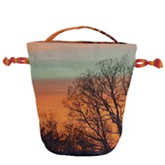 Twilight Sunset Sky Evening Clouds Drawstring Bucket Bag by Amaryn4rt