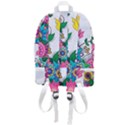 Flowers Pattern Vector Art Zip Bottom Backpack View3
