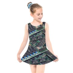 Computer Ram Tech - Kids  Skater Dress Swimsuit by Amaryn4rt