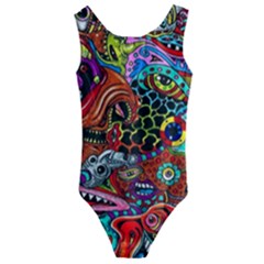 Vector Art Pattern - Kids  Cut-out Back One Piece Swimsuit by Amaryn4rt