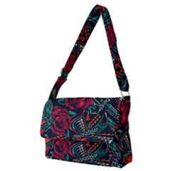 Vintage Flash Tattoos Designs Seamless Pattern Full Print Messenger Bag (m) by Amaryn4rt
