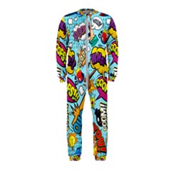 Comic Elements Colorful Seamless Pattern Onepiece Jumpsuit (kids) by Amaryn4rt