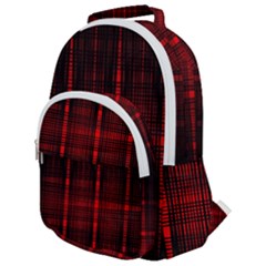 Black And Red Backgrounds Rounded Multi Pocket Backpack by Amaryn4rt