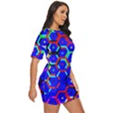 Blue Bee Hive Pattern Just Threw It On Dress View3