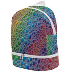 Bubbles Rainbow Colourful Colors Zip Bottom Backpack by Amaryn4rt