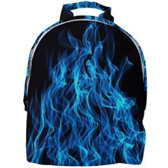 Digitally Created Blue Flames Of Fire Mini Full Print Backpack by Simbadda