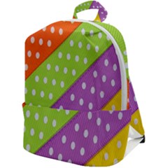 Colorful Easter Ribbon Background Zip Up Backpack by Simbadda