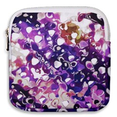 Paint Texture Purple Watercolor Mini Square Pouch by Simbadda