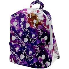 Paint Texture Purple Watercolor Zip Up Backpack by Simbadda