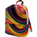 Abstract Colorful Background Wavy Zip Up Backpack View1