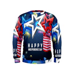 4th Of July Happy Usa Independence Day Kids  Sweatshirt by Ravend
