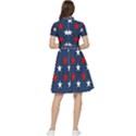 Patriotic colors america usa red Short Sleeve Waist Detail Dress View2