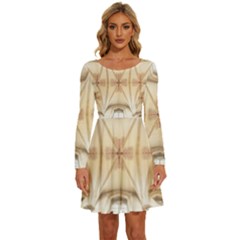 Wells Cathedral Well Cathedral Long Sleeve Wide Neck Velvet Dress by Celenk