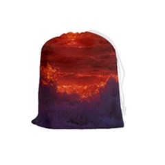 Sea Beach Sunset Sunrise Twilight Drawstring Pouch (large) by Vaneshop