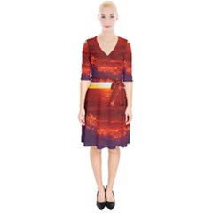 Sea Beach Sunset Sunrise Twilight Wrap Up Cocktail Dress by Vaneshop