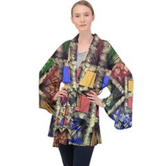 Fb9e6132-103b-4b96-af9a-0876c8fd7fcd 52d9a5da-4aa4-4d33-9cf4-486d48c5bb52 Long Sleeve Velvet Kimono  by Rbudhiya