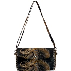 Dragon Pentagram Removable Strap Clutch Bag by Amaryn4rt